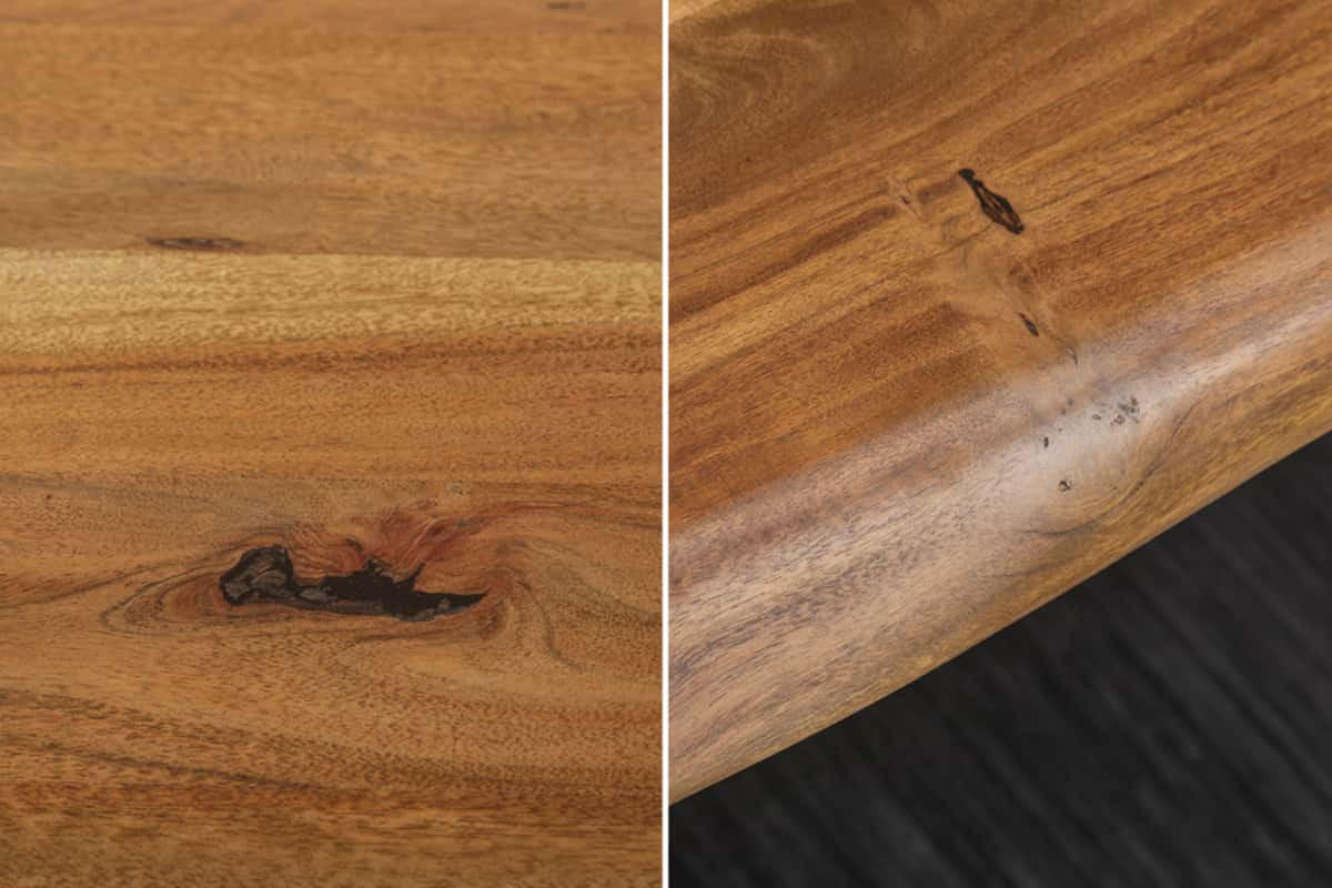 ESSTISCH MAMMUT NATURE Akazie 240cm - Silberfarben/Braun, Holz/Metall (100/240/76cm) - riess-ambiente
