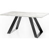 ESSTISCH Colter rechteckig ausziehbar, Grauer Beton 140-240/80/76 cm - Hellgrau/Schwarz, Holzwerkstoff/Metall (140/80/76cm) - WFL GROUP