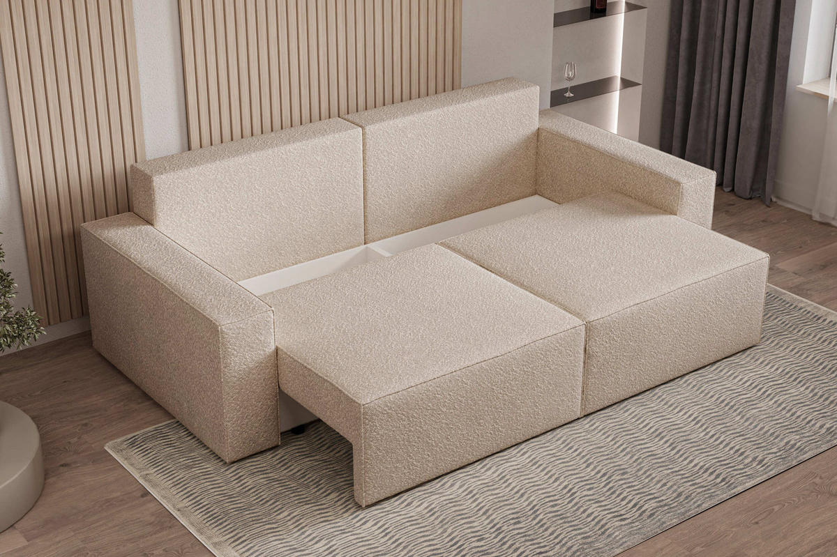 SCHLAFSOFA - Denver mini - Beige (Anthology 3) - Beige, Holzwerkstoff (248/92/110cm) - Möblo