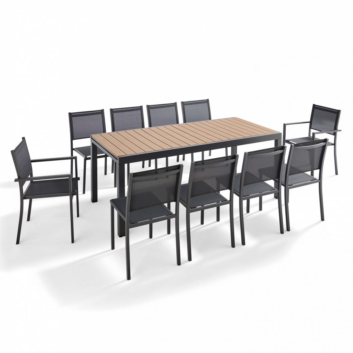 GARTENSET 11-tlg., Braun - Braun, Metall - Oviala