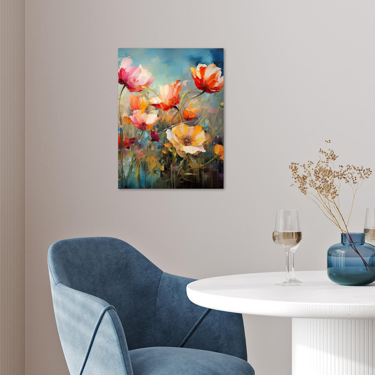 POSTER Blumen - Aquarell - Kunst - Botanisch - Natur 30x40 cm - Orange, Papier (30/40/0.1cm) - MuchoWow