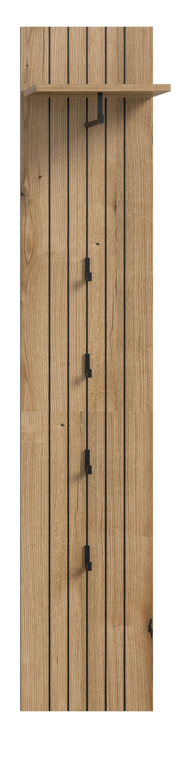 GARDEROBEPANEEL STATION (B/H/T: ca. 31/160/27 cm) in Evoke Oak Nachbildung/Evoke Oak Nachbildung - Eichefarben, Holzwerkstoff (31/160/27cm)