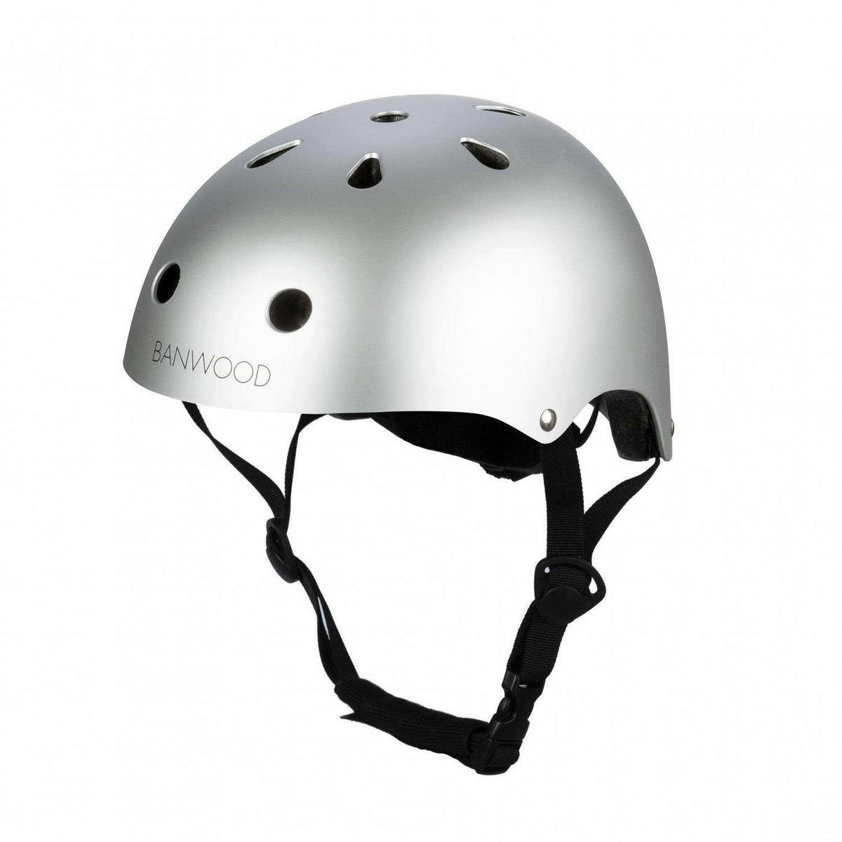 FAHRRADHELM für Kinder 3-7 Jahre, Chrom - Chromfarben, Kunststoff (21/24cm) - Banwood