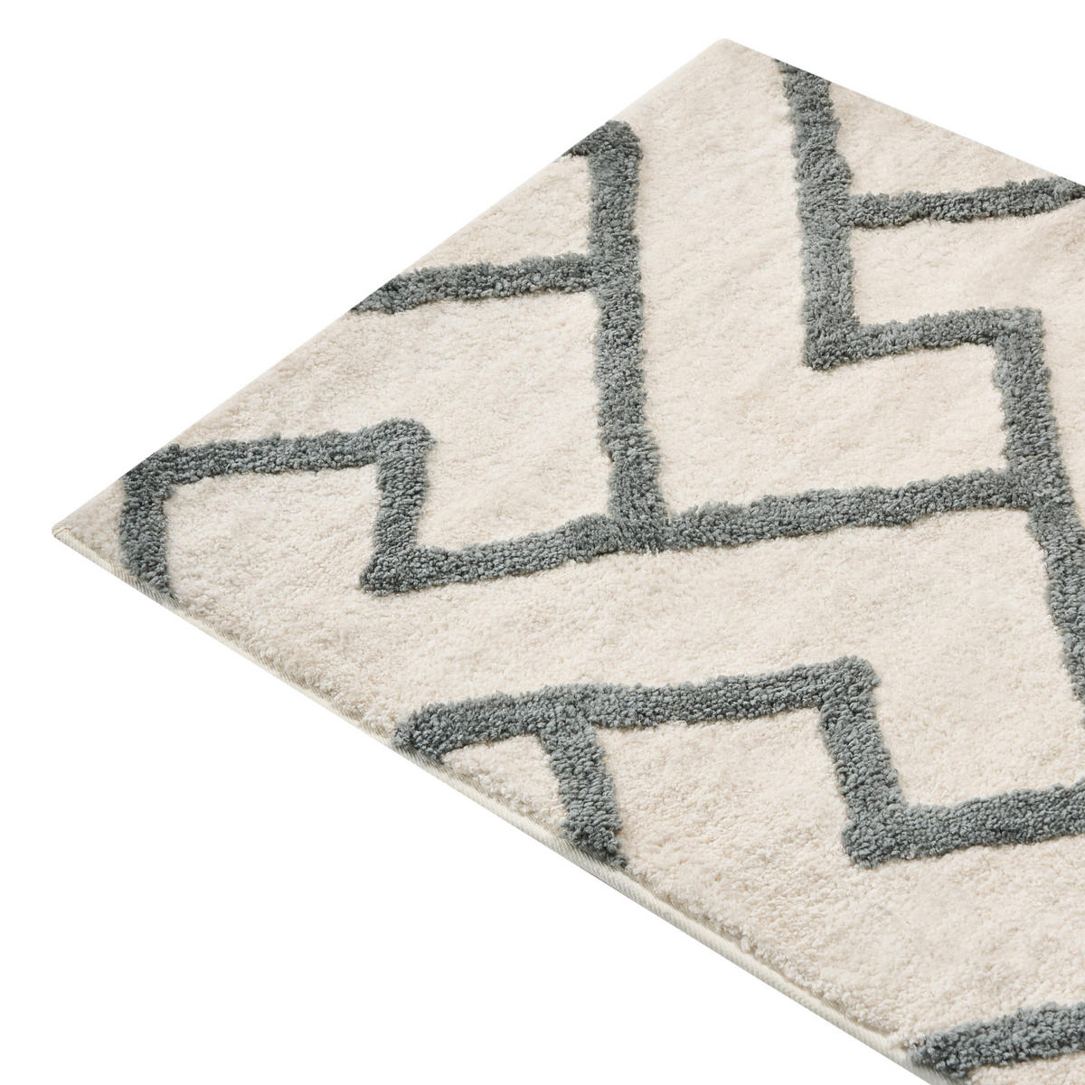 KOUPELNOVÁ PŘEDLOŽKA Béžová 60/90 cm Garhi - tmavě šedá/béžová, textil (60/90cm) - Beliani