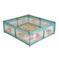 LAUFSTALL GameZone grün 180 x 200 cm, Bällebad, Basketballkorb, Spielmatte, klappbar - Grün, Metall (180/64/200cm) - Moni