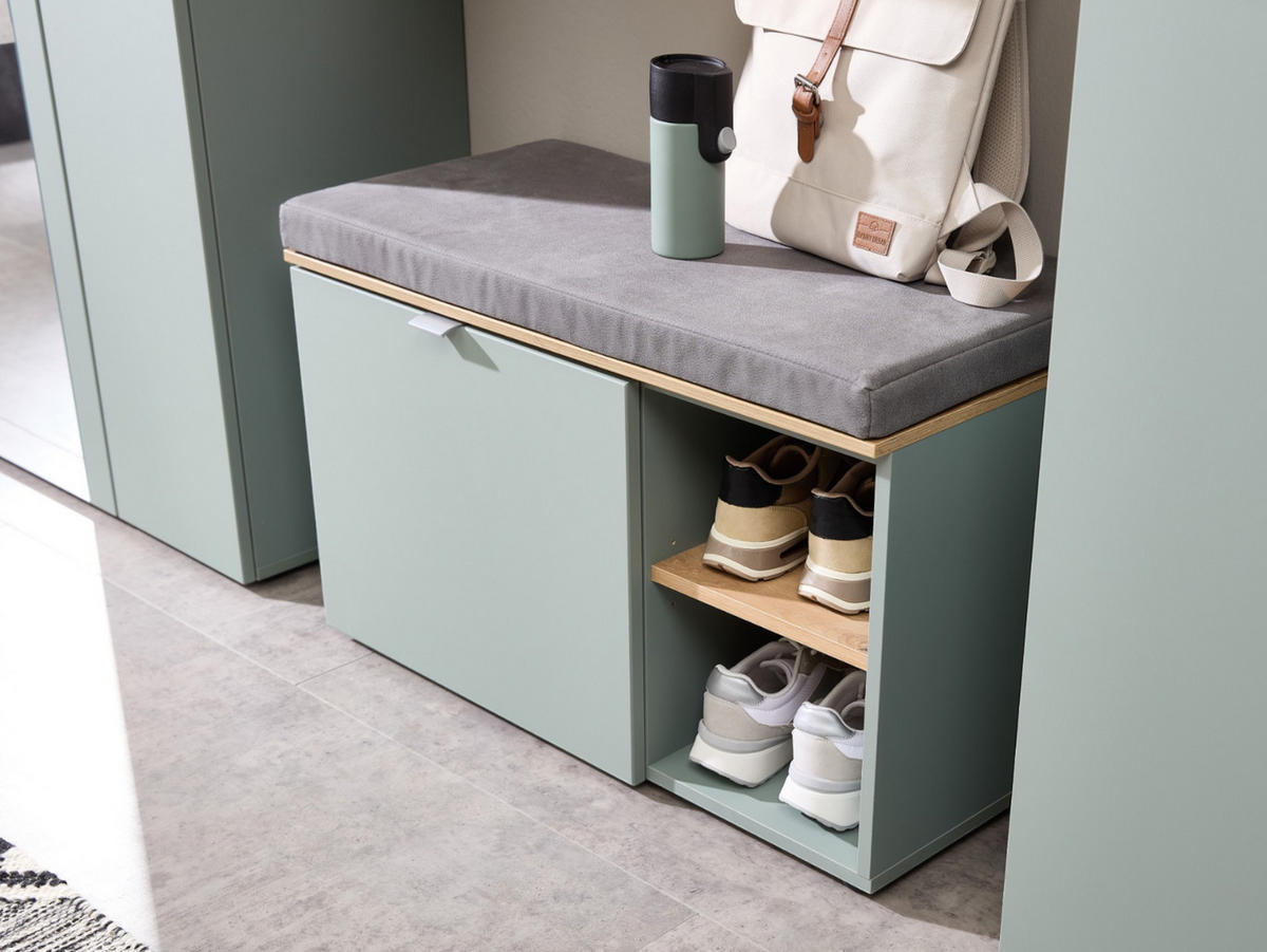 GARDEROBE 264/202/38 cm - Salbeigrün, Holz (264/202/38cm) - moebel dich auf