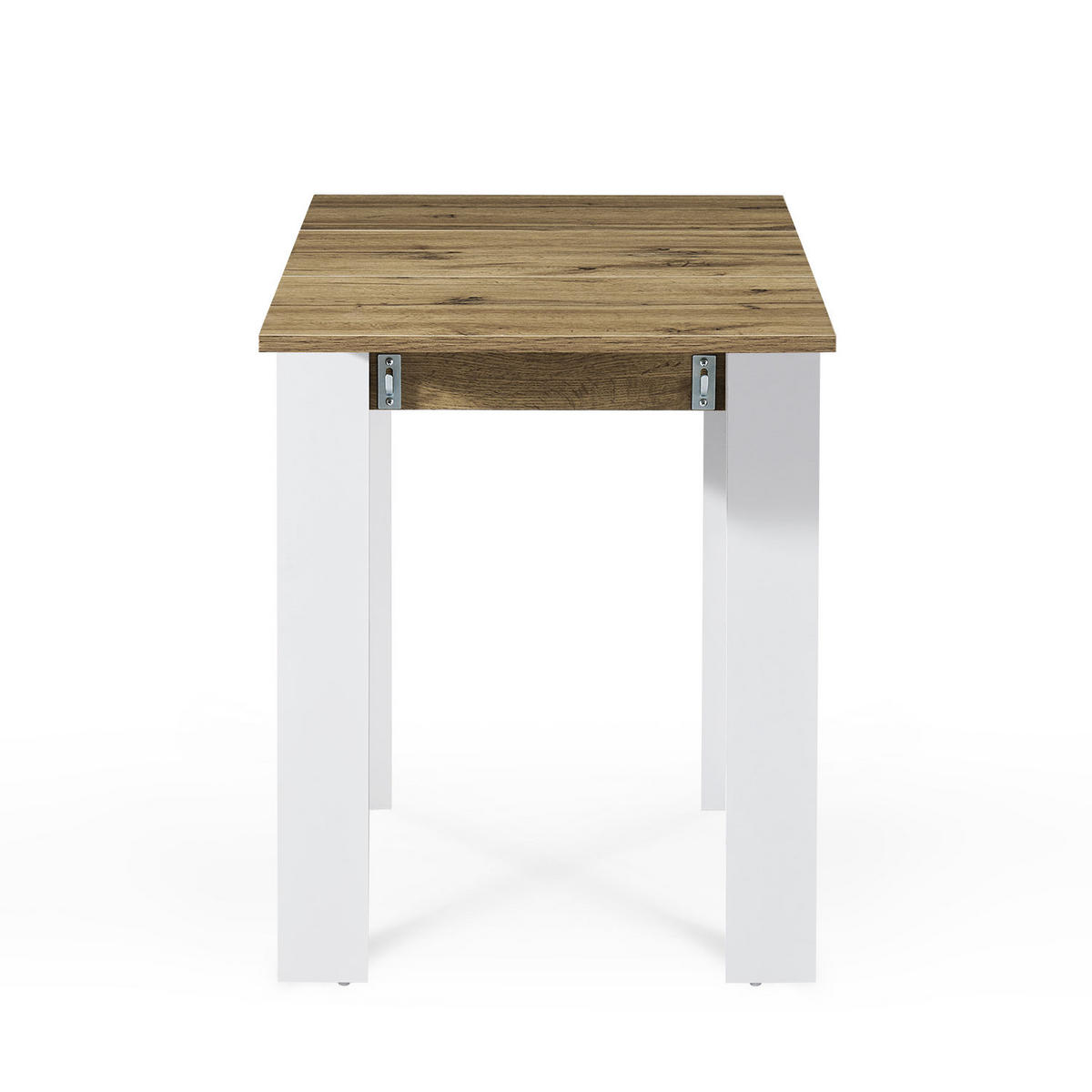 ESSTISCH LIVIUS 80-120/60/74 cm - Weiß/Eiche Artisan, Holzwerkstoff (80/60/74cm) - B&D Home