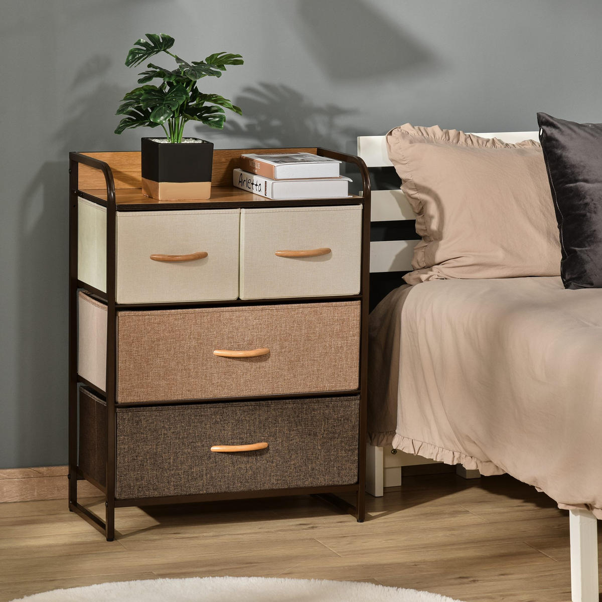 KOMMODE Mehrfarbig 58/29/78,5 cm - Multicolor, Textil (58/78.5/29cm) - PANGIVO