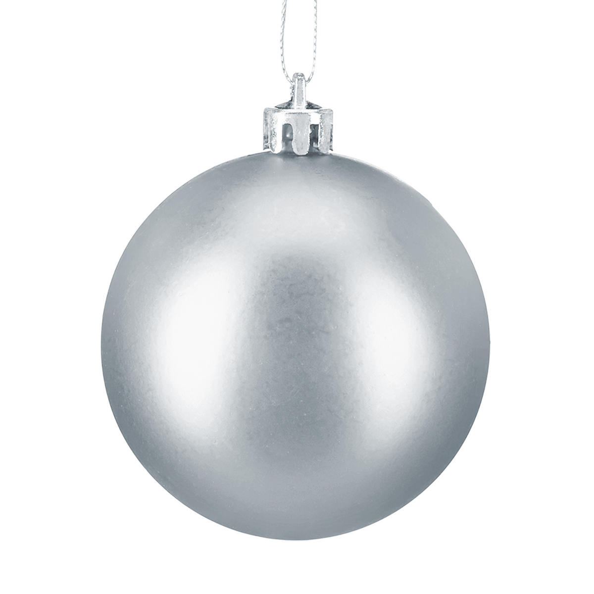 30XWEIHNACHTSKUGELN - Silberfarben, Kunststoff (6/7/6cm) - Relaxdays