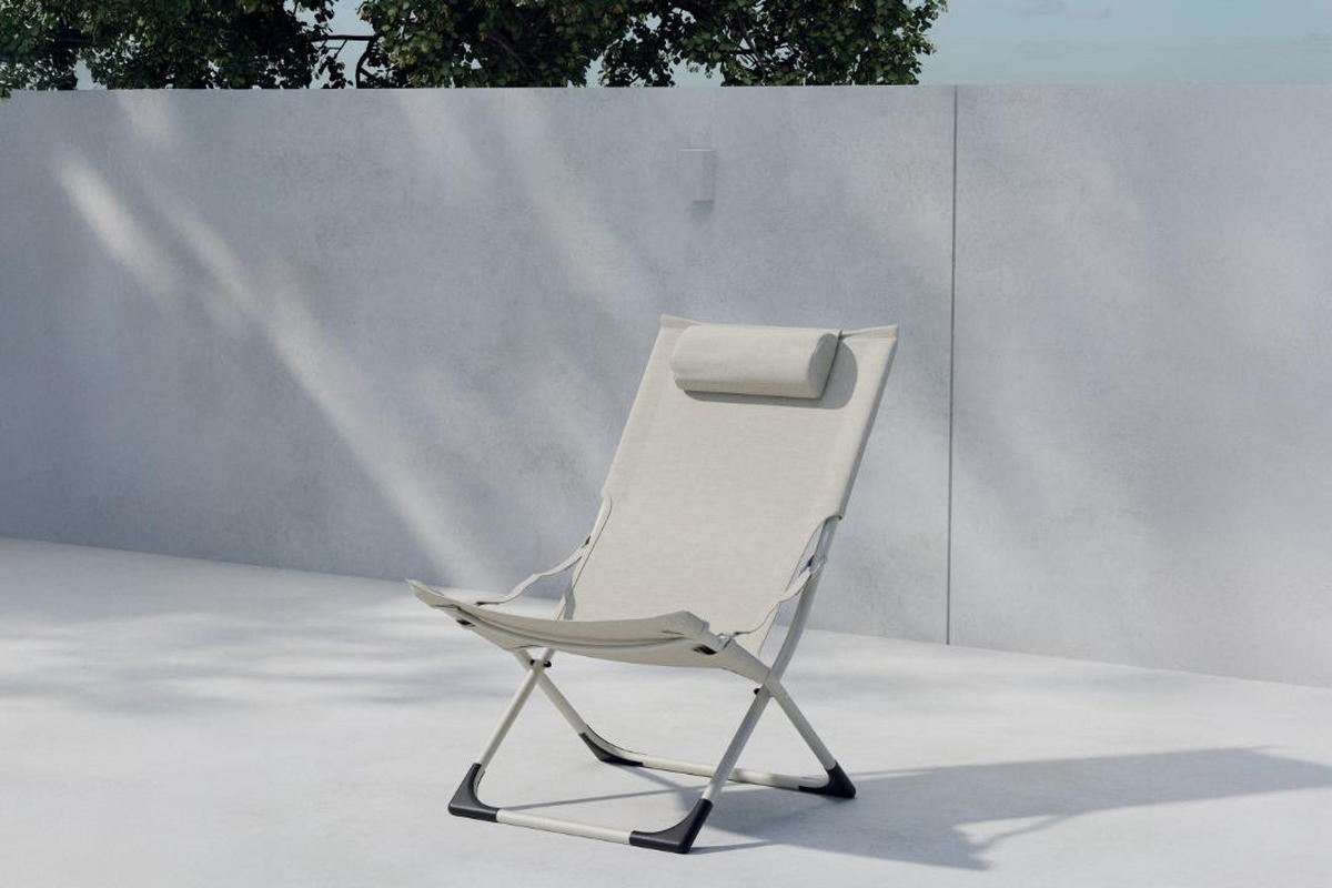 KLAPPSTUHL, Seville, Beige, Stahl, 63 x 84 x 90 cm - Beige, Metall (63/90/84cm) - ebuy24