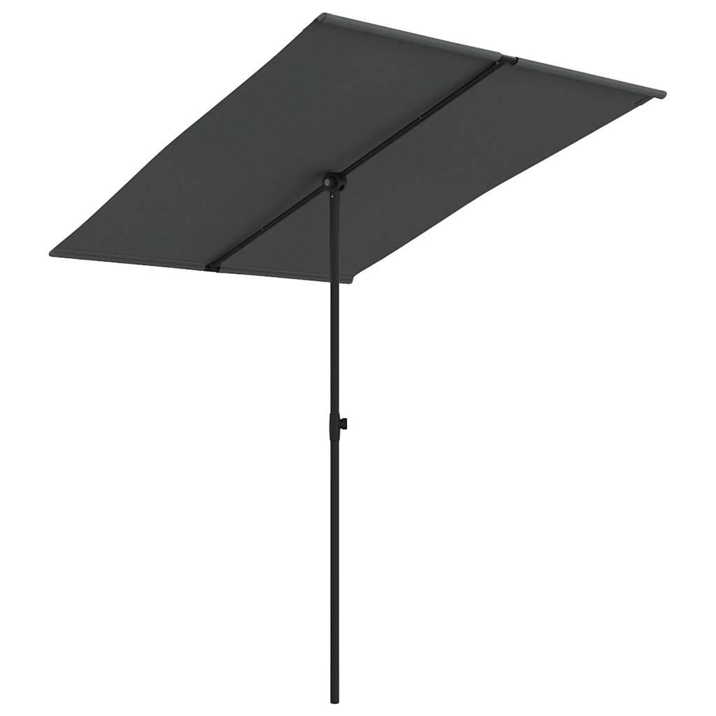 SONNENSCHIRM Mit Aluminium-Mast 2/1.5 M Anthrazit - Anthrazit, Textil (200/150cm) - vidaXL