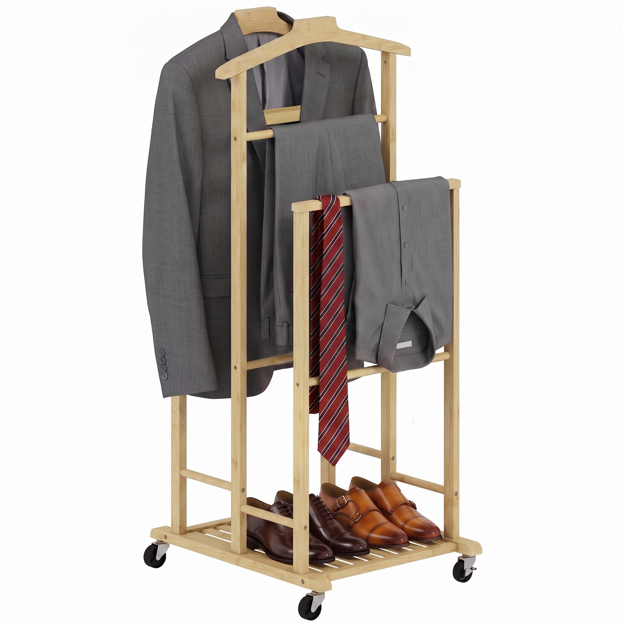 HERRENDIENER Eichefarben 50/41/105 cm - Eichefarben, Naturmaterialien (41/105/50cm) - PANGIVO