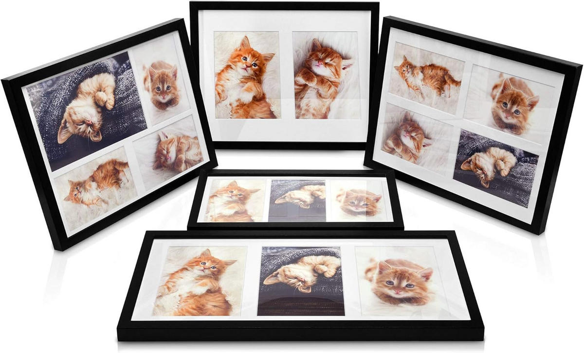 BILDERRAHMEN Galeria 9x13cm Schwarz (2tlg) - Schwarz, Holzwerkstoff (19/2/25cm) - BoMoe