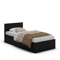 BETT Schwarz ALDO Mit Matratze 90x200 cm - Schwarz, Textil (90/200cm) - Sepro Meble