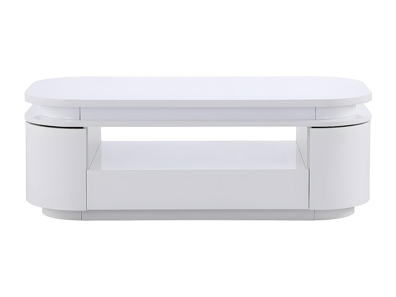 COUCHTTISCH nicht ausziehbar - 120 cmcm x 60 cmcm - Holz, Platte - Weiß - VANDANA - Weiß, Holz (60/120/42.5cm) - Vente-Unique