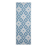 OUTDOORTEPPICH-LÄUFER Mia geometrisch gemustert 75/200 cm - Blau, Kunststoff (75/200cm) - Homescapes