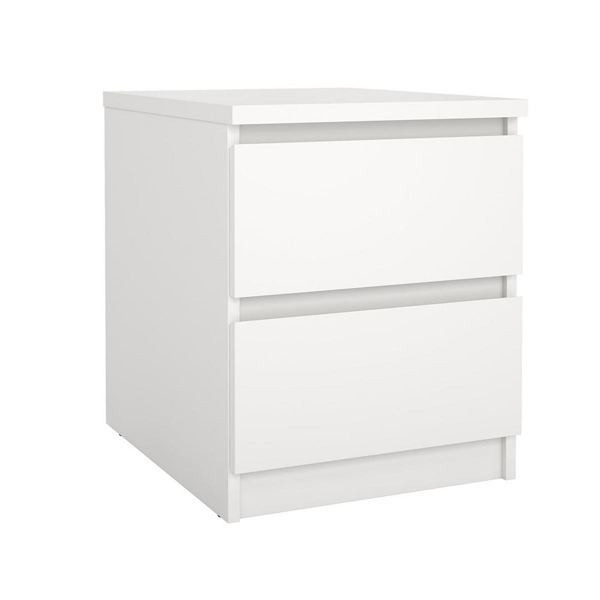 NACHTTISCH, Naia, Weiß, Holzwerkstoff, 41 x 50 x 50 cm - Weiß, Holzwerkstoff (41/50/50cm) - ebuy24