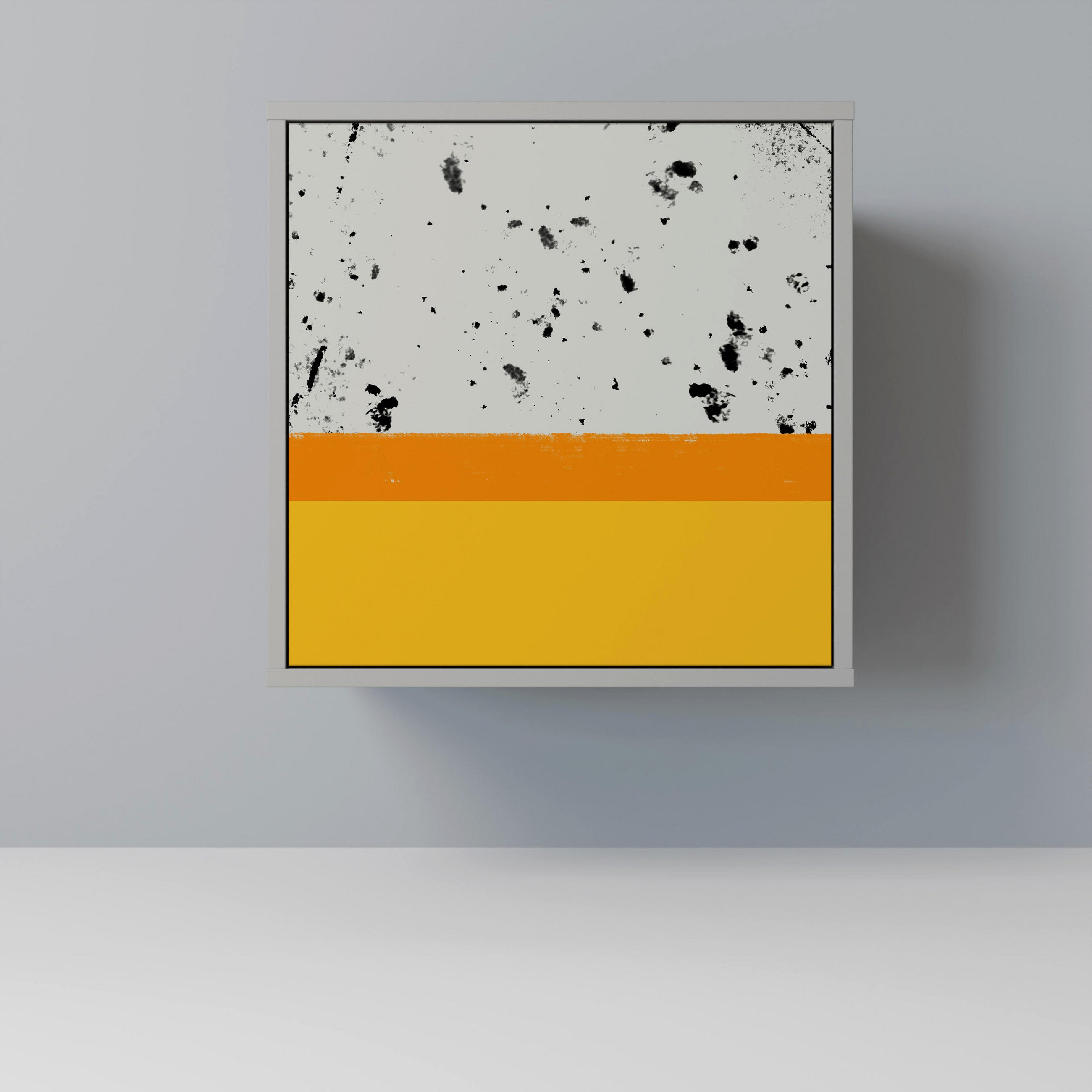 SIDEBOARD DYED BY ORANGE, Grau, 57,5x42x57,5 cm, Ohne Füße - Multicolor/Grau, Holzwerkstoff (57.5/57.5/42cm) - SpaceRebels