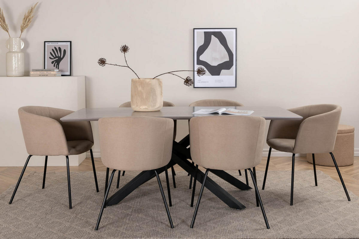 TISCHGRUPPE Beige - Beige, Holzwerkstoff (90/76/190cm) - ebuy24