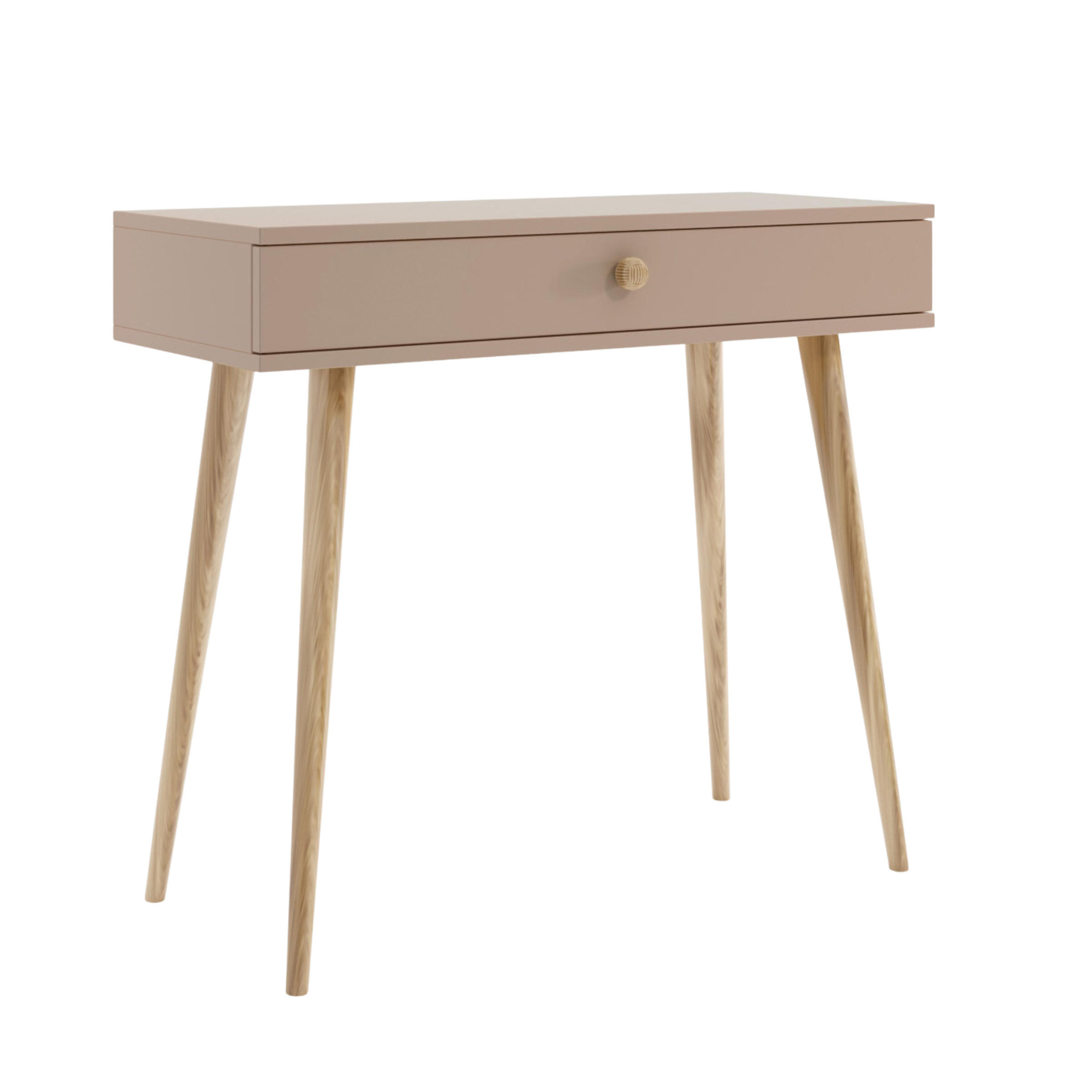 KONSOLE NATURA, 90 cm, Beige Macchiato, mit 1 Schublade - Beige, Holz (90/80/31cm) - Excellent Home