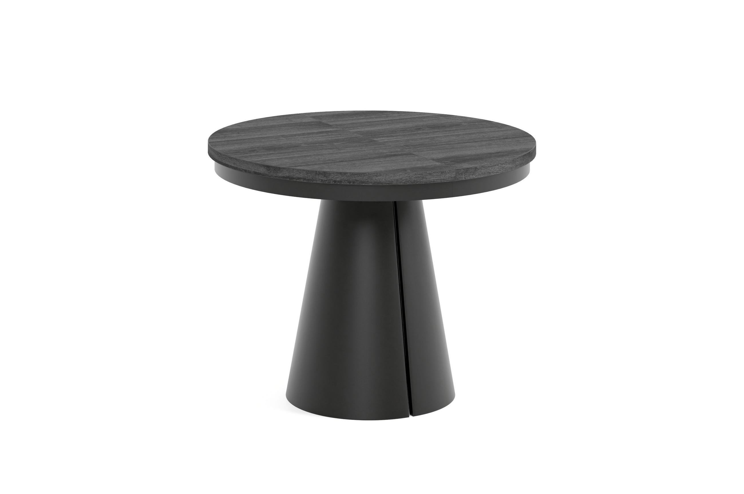 ESSTISCH CALMA Bis - Anthrazit/Schwarz, Holzwerkstoff/Metall (100/100/76cm) - Meblini