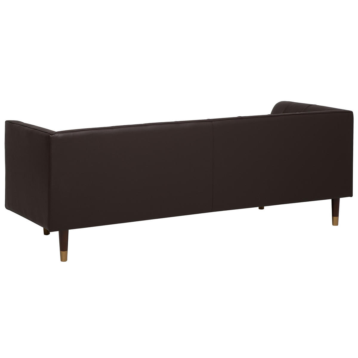 3-SITZER-SOFA Echtleder Braun Byske - Dunkelbraun, Leder/Fell (200/73/78cm) - Beliani