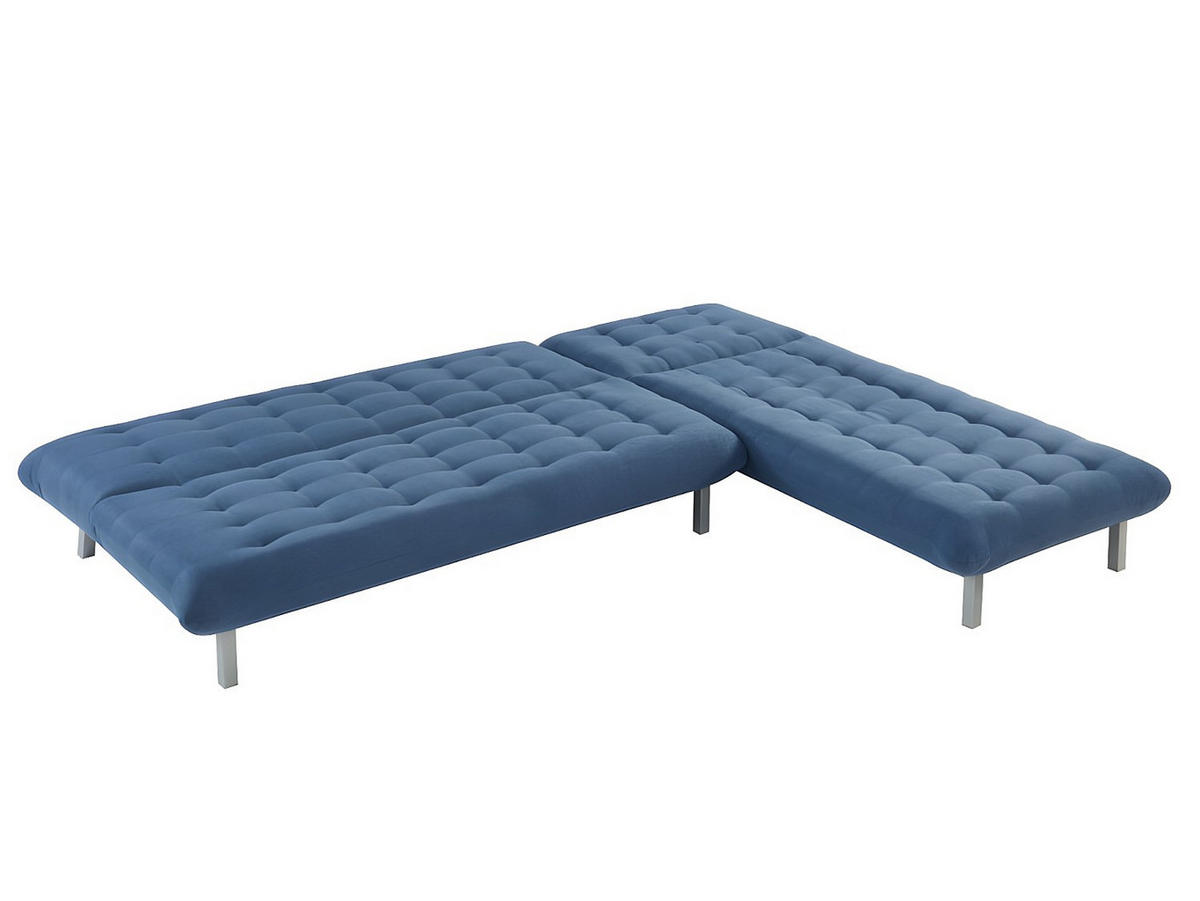 SCHLAFSOFA Klappsofa modulierbar - Stoff - Blau - HORNET - Blau, Textil (190/86/186cm) - Vente-Unique