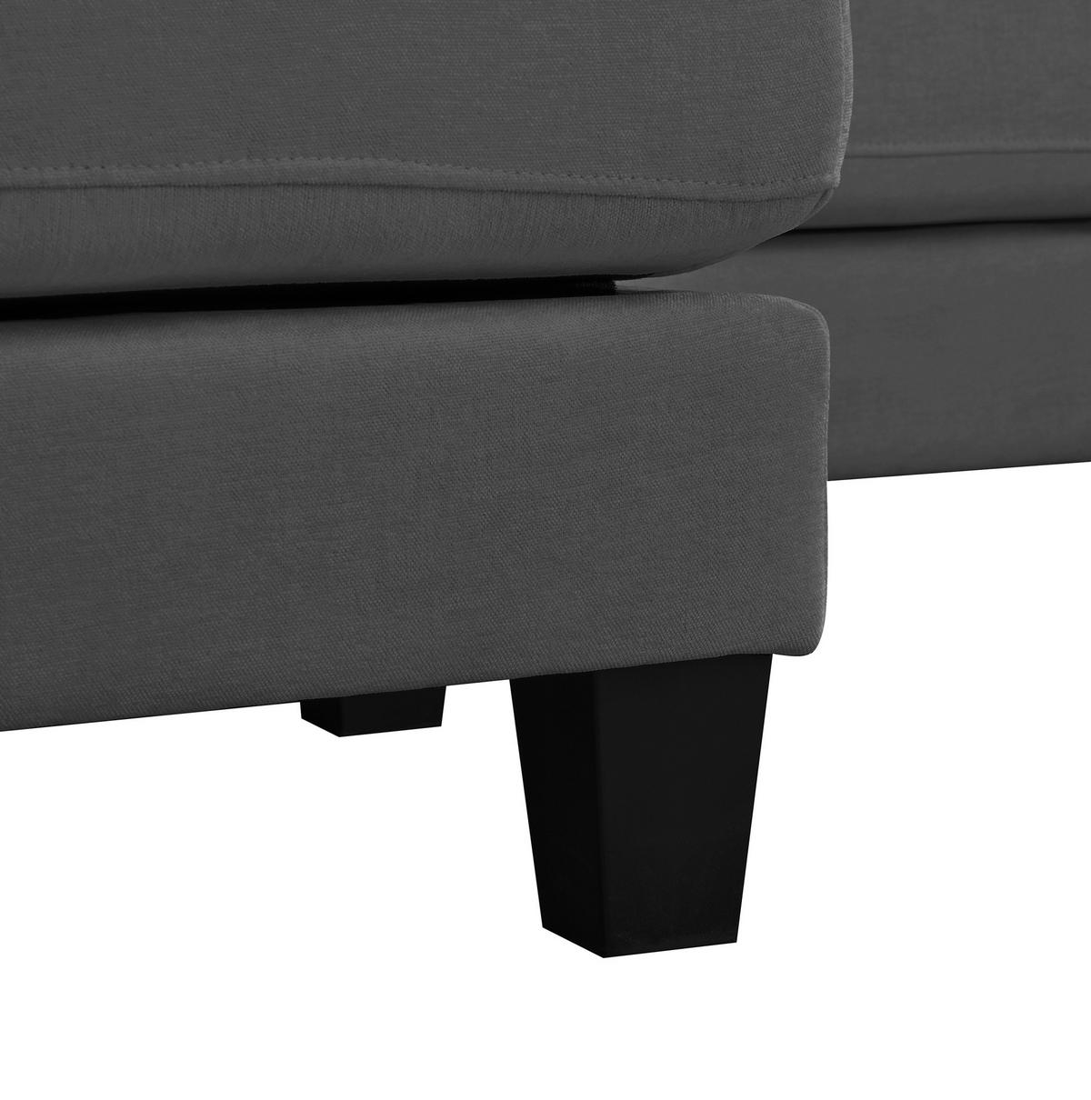 WOHNLANDSCHAFT aus Chenille 268x128x84 cm in Grau mit Doppel-Chaiselongue - Grau, Textil (128/84/268cm) - Modfu