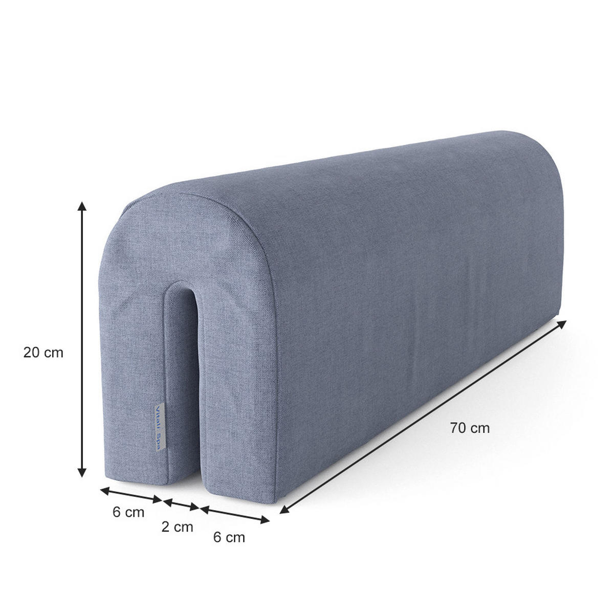 BETTUMRANDUNG FÜR KINDER Grau 70 x 20 cm - Grau, Textil (70/20/14cm) - VitaliSpa