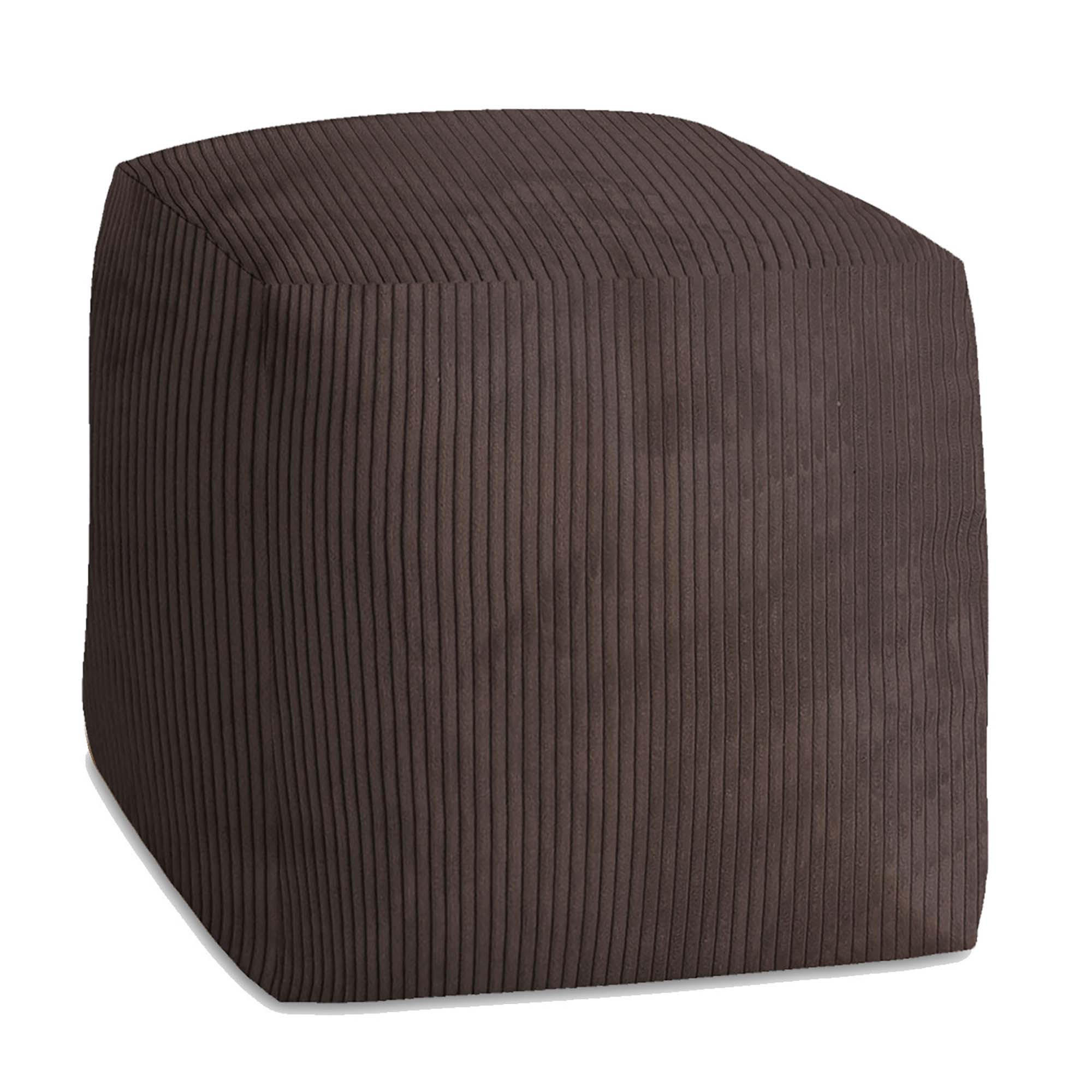 SITZSACK CUBE Dark Chocolate - Dunkelbraun/Braun, Textil (60/60/60cm) - Dreamroots
