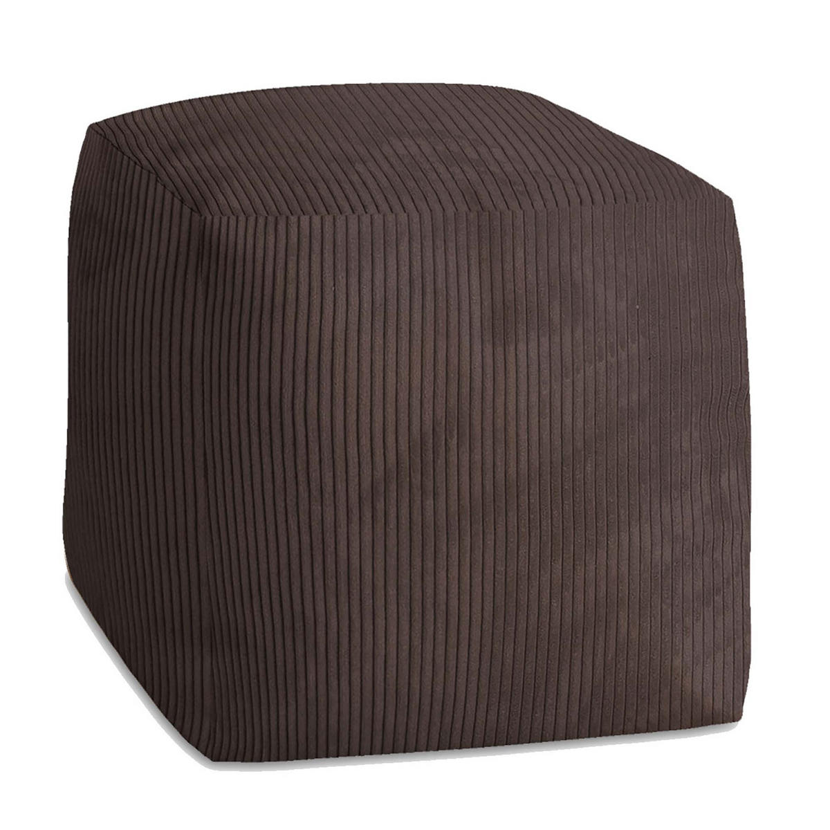 SITZSACK CUBE Dark Chocolate - Dunkelbraun/Braun, Textil (60/60/60cm) - Dreamroots
