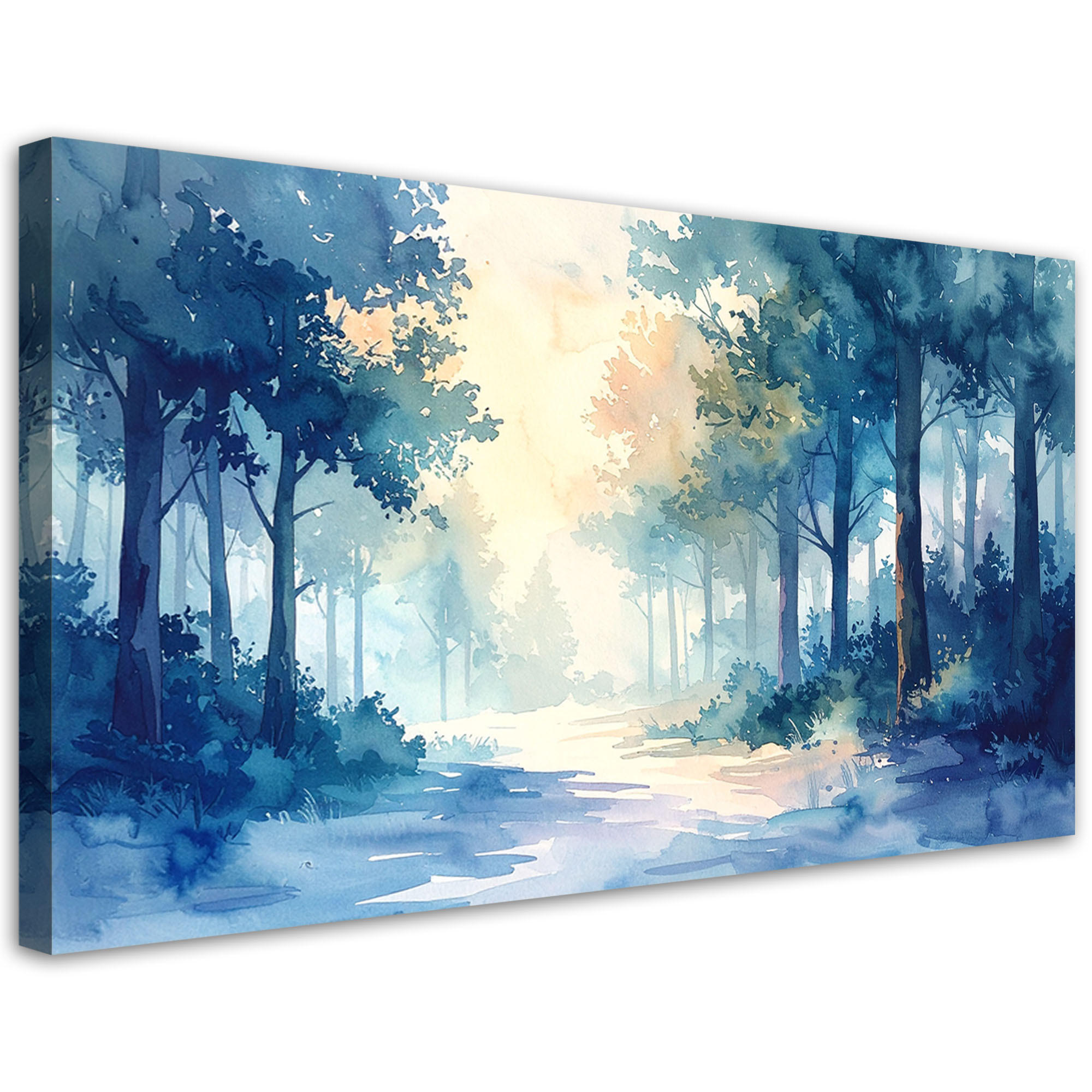 LEINWANDBILD Natur und Botanik 100x50cm - Blau, Textil (100/50cm) - Feeby