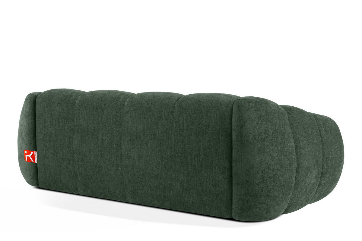 3-SITZER SOFA FLAVA, Dunkelgrün - Dunkelgrün, Holz/Holzwerkstoff (240/76/100cm) - KONSIMO®
