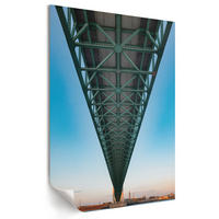 POSTER - 21x29 cm - Karo - Unter der Brücke - Blau, Textil (21/29.7/0.1cm) - TULUP