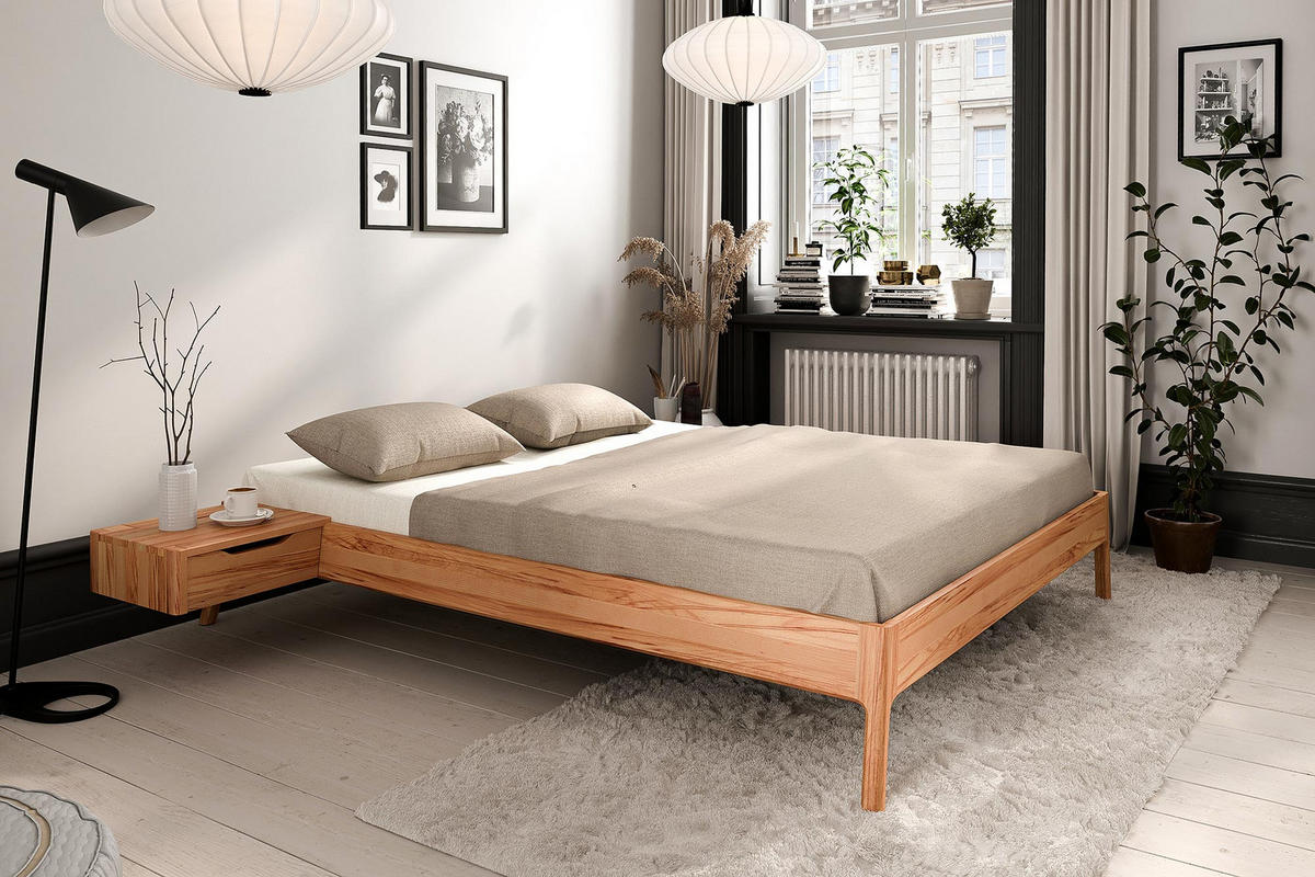 MASSIVHOLZBETT PAUL 3 80 x 190 Kernbuche - Kernbuche, Holz (80/190cm) - byoak