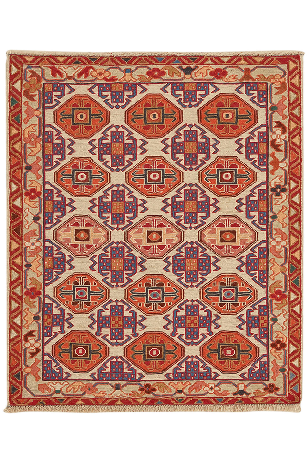 Looma Kelim-Teppich Beige 80x95 cm