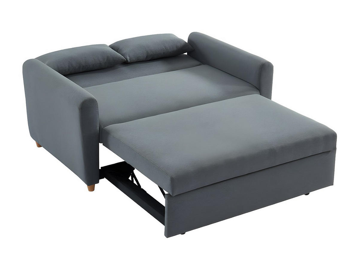 SCHLAFSOFA - 2 Personen - Stoff - Grau - - Grau, Textil (140/86/87cm) - Vente-Unique