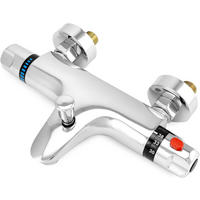 DUSCHARMATUR, Thermostat-Brausebatterie, G1/2"-Ventilanschluss - Silberfarben, Metall (12.8/6/28cm) - BELZ