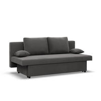 SOFA 3-SITZER MIT SCHLAFFUNKTION NOLA Grau - Grau, Textil (86/85/191cm) - Mebligo