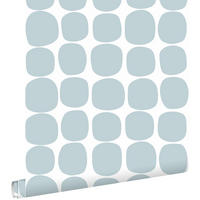 TAPETE grafisches Motiv 53 cm x 10.05 m - Blau, Papier (53/1000cm) - ESTAhome