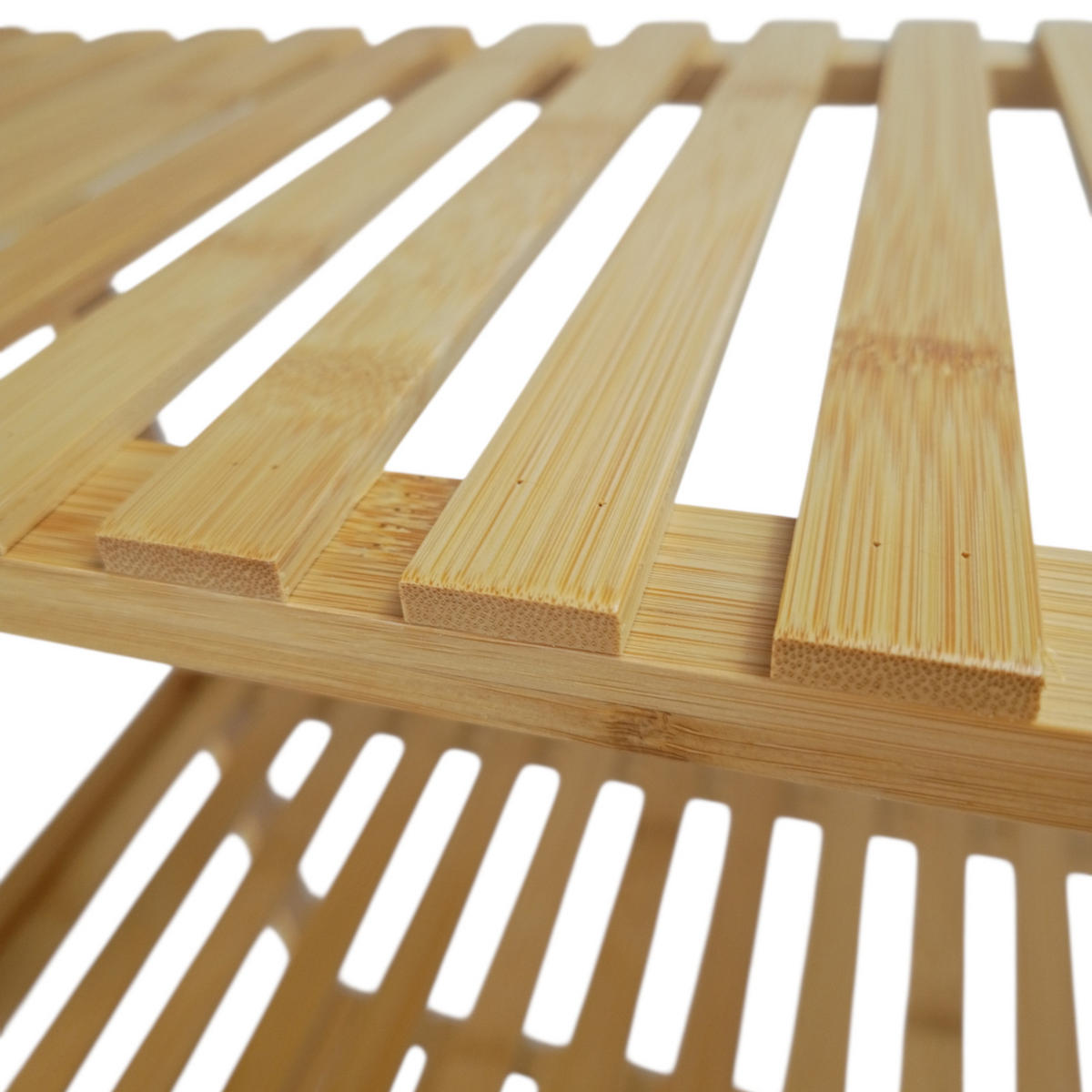 REGAL Bambus Naturfarben Badezimmerregal 5 Ebenen 60x26x130 cm - Naturfarben, Holz (26/130/60cm) - Begryf