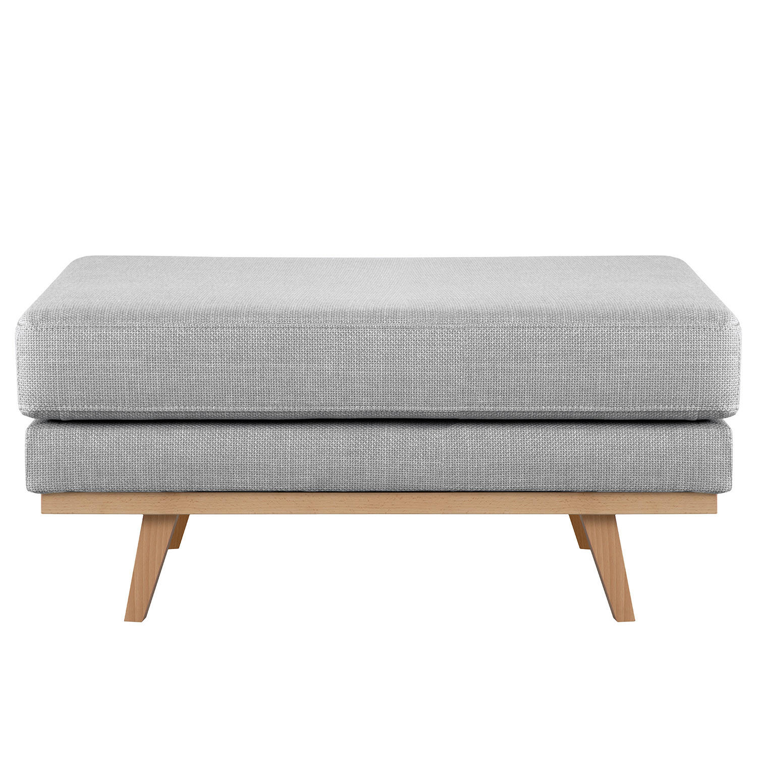 POLSTERHOCKER - Buchefarben/Hellgrau, Textil (85/43/60cm) - home24