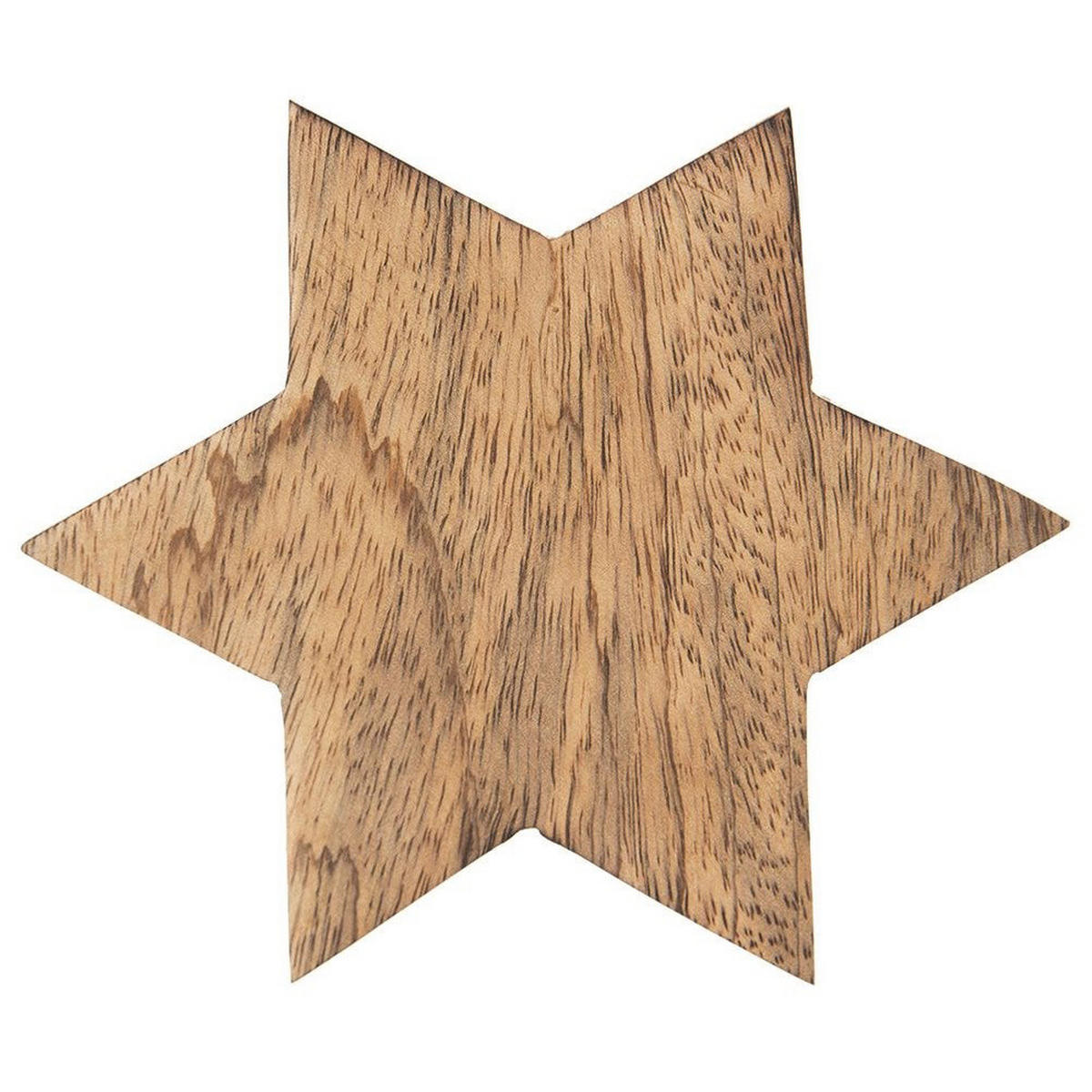 UNTERSETZER STERN, Mangoholz, natur, Ø 12,5 cm - Braun, Holz (12.5cm) - Orion 