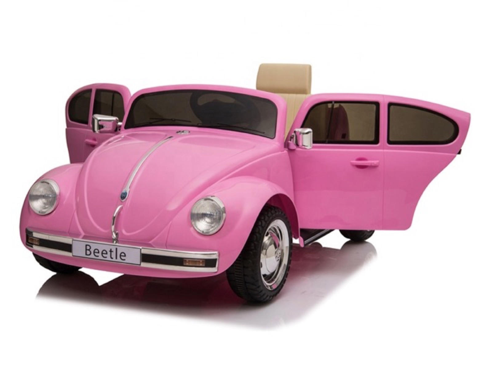 KINDER ELEKTROAUTO Volkswagen Beetle Pink - Pink, Kunststoff (108/63/51cm) - TPFLiving