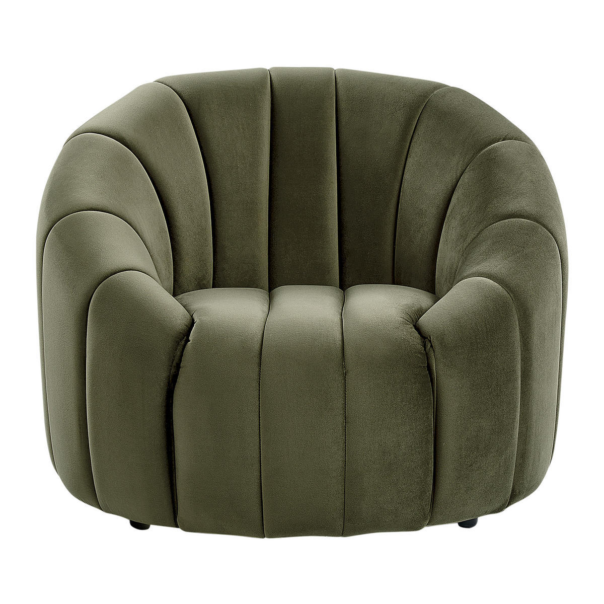 SESSEL Samtstoff dunkelgrün Malung - Grün, Textil (79/67/79cm) - Beliani