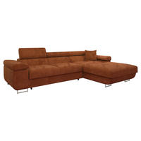 ECKSOFA Torezio Mini, Seite: Rechts - Dunkelorange, Holz/Textil (280/170cm) - MIRJAN24