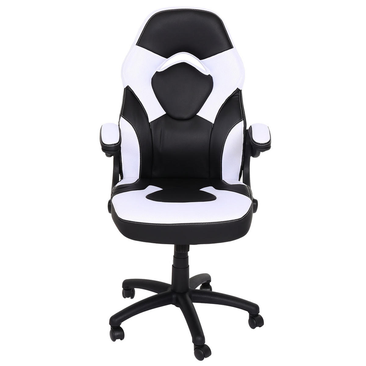BÜROSTUHL Schwarz, Weiß - Schwarz/Weiß, Textil (62/116/57cm) - MCW