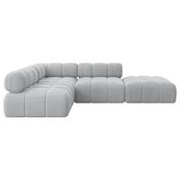 ECKSOFA modulares Sofa Favio-L1 - 285x190x70 cm Grau Cord - Grau, Holzwerkstoff/Textil (285/190cm) - ALTDECOR