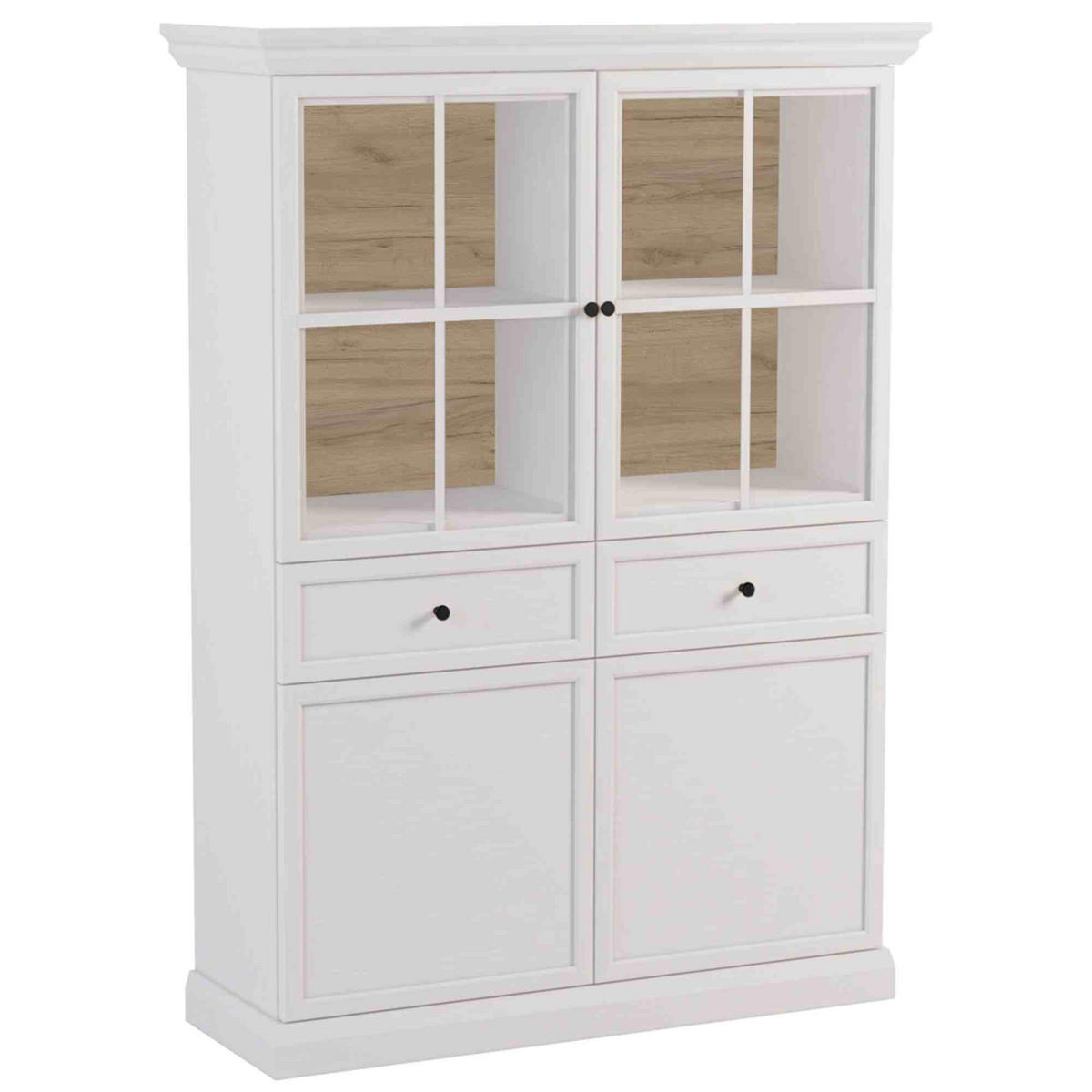 VITRINE KATRIA, Weiß - Weiß, Holzwerkstoff (119/165/42cm) - KONSIMO®