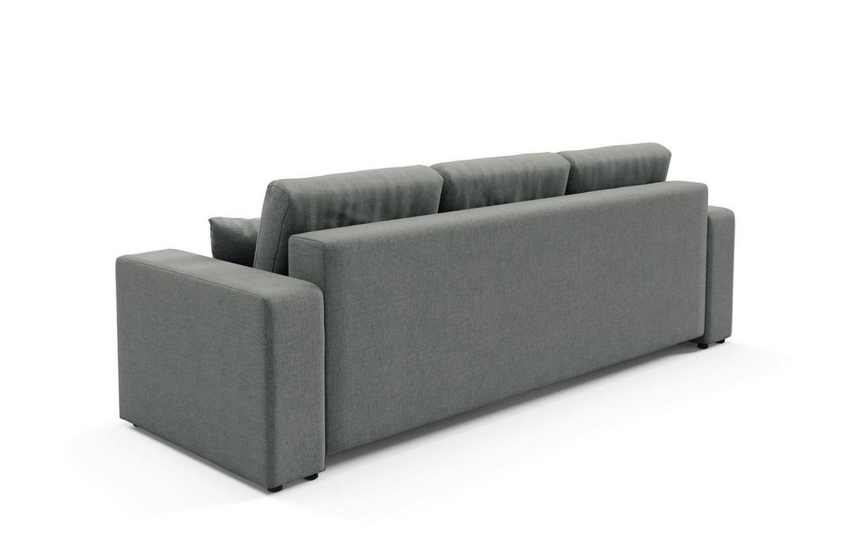 SCHLAFSOFA Augusto - Grau, Holzwerkstoff/Textil (244/82/102cm) - Fun Möbel